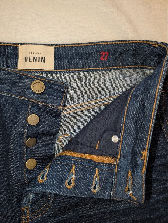 Sezane Denim - Sezane Dark Blue Straight-Leg Jeans